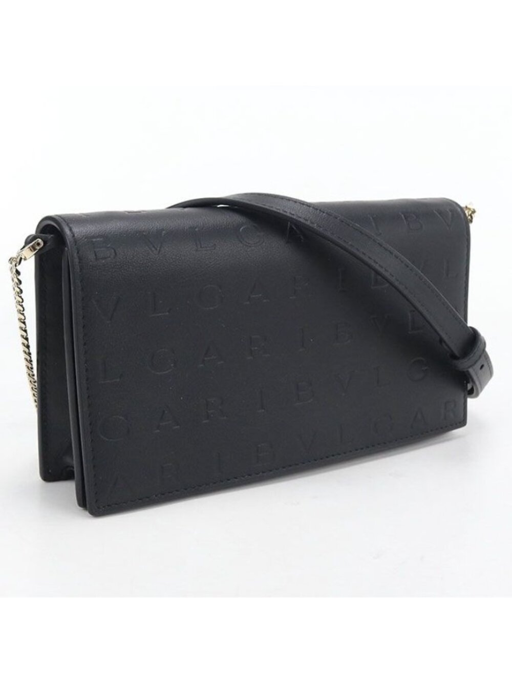 Bvlgari Infinitum Chain Wallet Calfskin Shoulder Bag